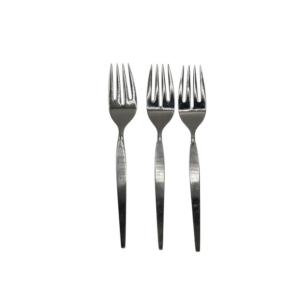 Oneida Satinique Stainless Steel Salad Forks Set Of 3 Discontinued Betty Crocker - Picture 4 of 5